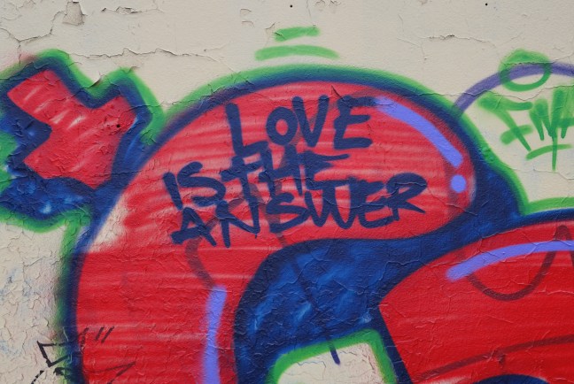 love is the answer graffiti