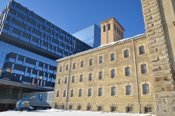 old Don Jail with new Bridgepoint hospital behind.