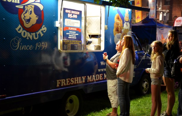 The donut truck was parked in Kew Gardens