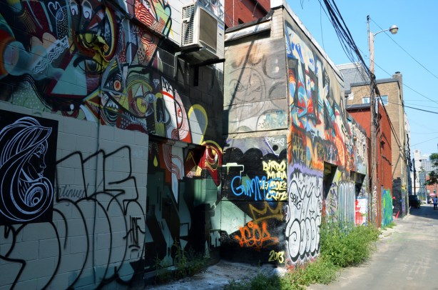 Sunshine and shadows in the lane.