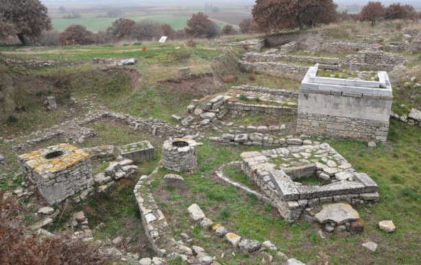 Some of the ruins that have been excavated at the site of Troy in Turkey.
