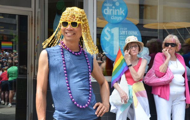 A quick shot - he saw my camera, turned and quickly posed, and I got the shot.  It wasn't until I downloaded the photos that I saw the marvellous juxtaposition!