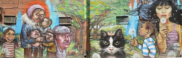 panorama view of the whole mural
