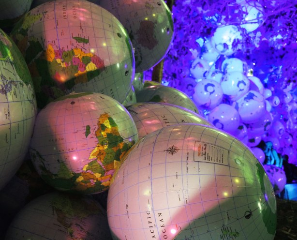 some of the inflatable globes. 