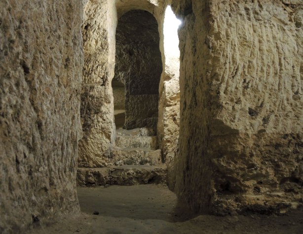 in the catacombs under St. Pauls church in Rabat