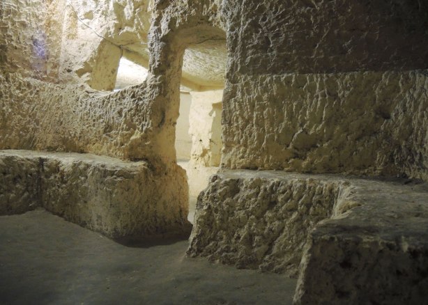 in the catacombs under St. Pauls church in Rabat