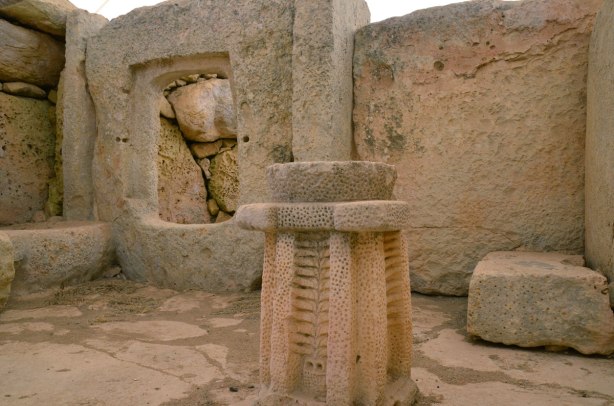 megalithic prehistoric structure made of limestone, large rocks