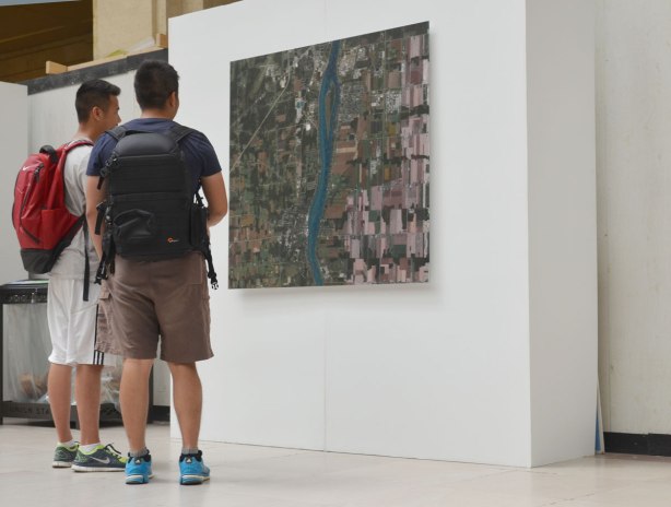 large photographs, part of an exhibit at Union Station in Toronto - 
