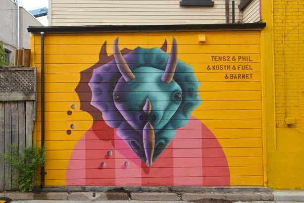 small mural of an animal head, street art, by Fuel, Kostyn, birdo 