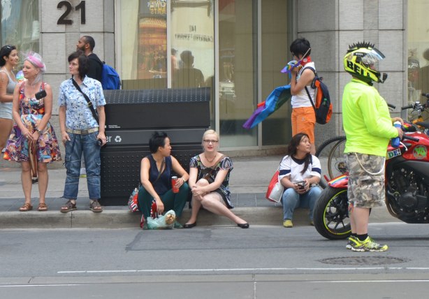 people watching a parade 