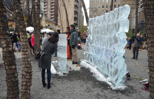 people at the Bloor Yorkville Icefest