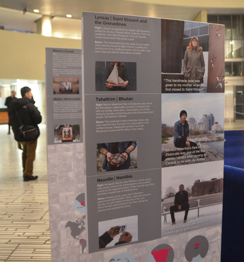 Cosmopolis posters on display at City Hall as part of Myseum Intersections festival