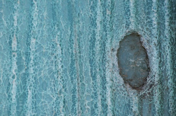 shattered glass still in place