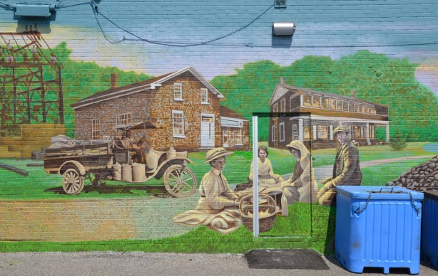 part of a larger mural showing the story of Port Union -