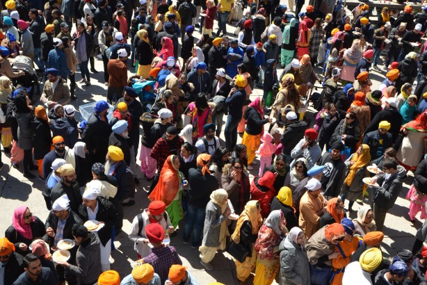 crowd of people at nathan phillips square, as seen from above