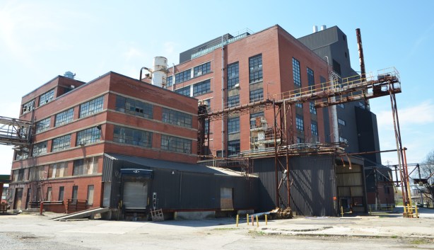 view of the back of the Unilever (Lever Brothers) factory in Toronto 