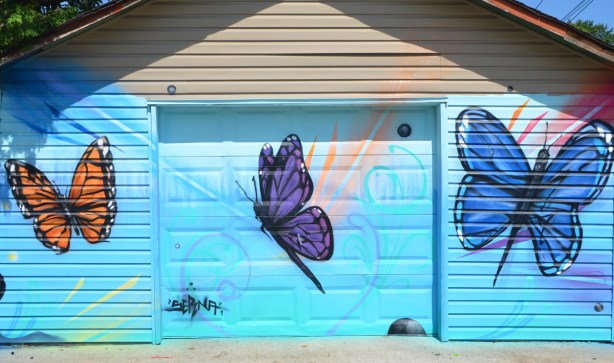 butterfly mural by serina