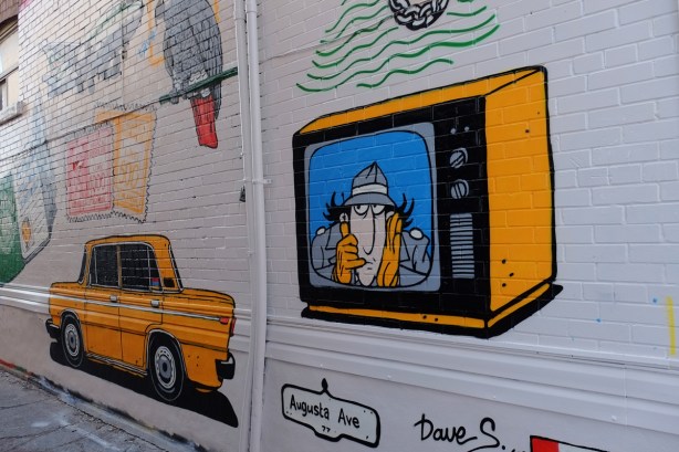 mural by Dave Setrakian in a Kensing alley