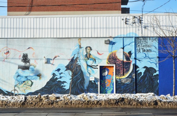 karate, martial arts mural on a wall 