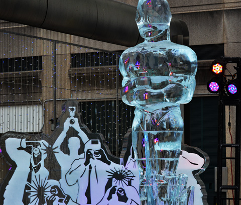 ice sculpture of an oscar