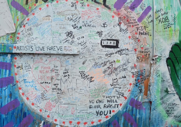 messages written on a wall 