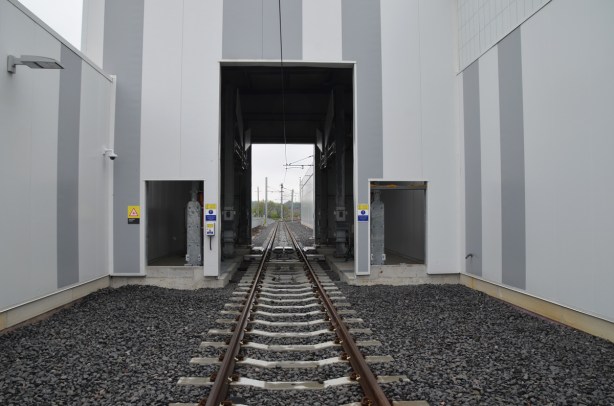 the AVIS building at the new eglinton crosstown buildings, AVIS means, automated vehicle inspection station. It is a covering over tracks that the trains can pull into