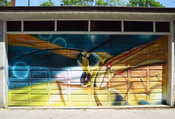 gigantic butterfly head and antenae