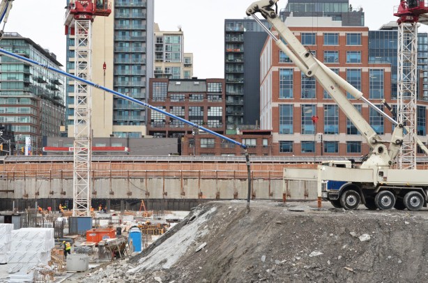 construction site at Sherbourne and Front