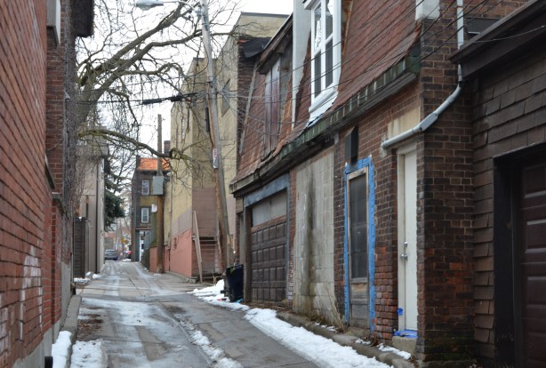 older and newer buildings in a lane in Rosedale area 