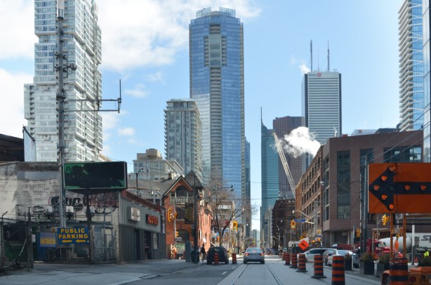 looking east on Adelaide 