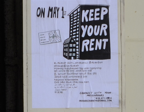keep your rent poster, in five different languages, for Little India