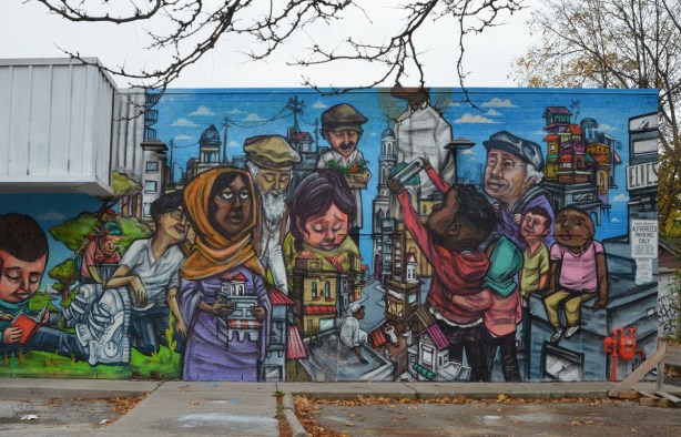 elicser mural, group of people