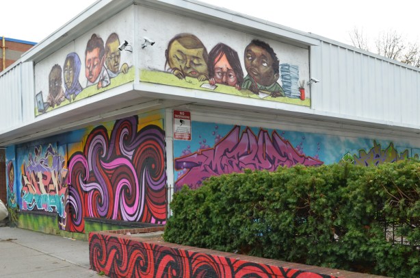 mural by elicser along with text tag street art 