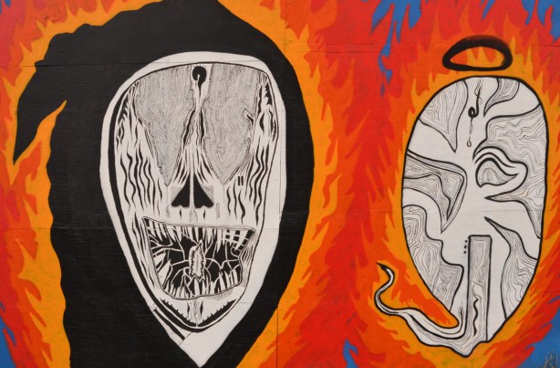 bright orange background like fire