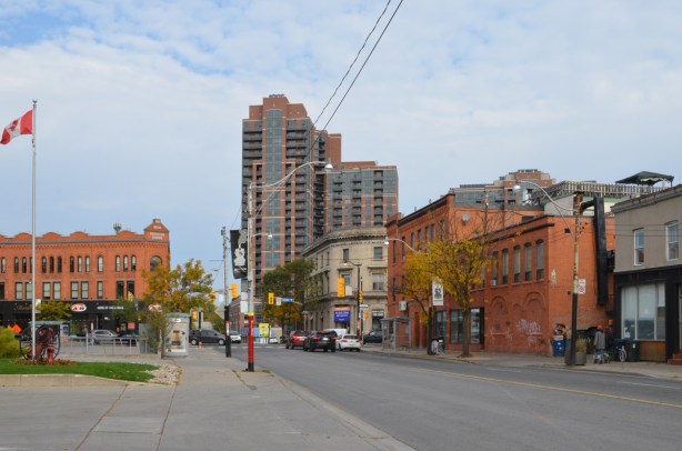 intersection of Keele and Dundas, looking north on Keele