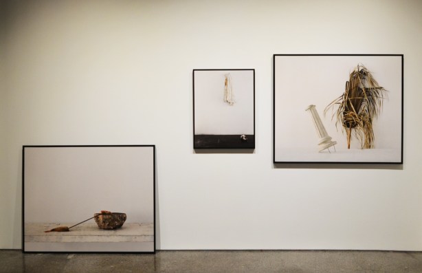 three pictures at a gallery