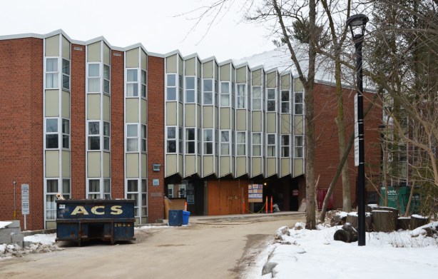 residence building, Glendon College, three storey red brick building with windows