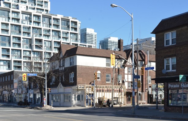 at the corner of YOnge and Manor Road, looking north east