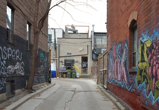 Public Lane, that curves to the left