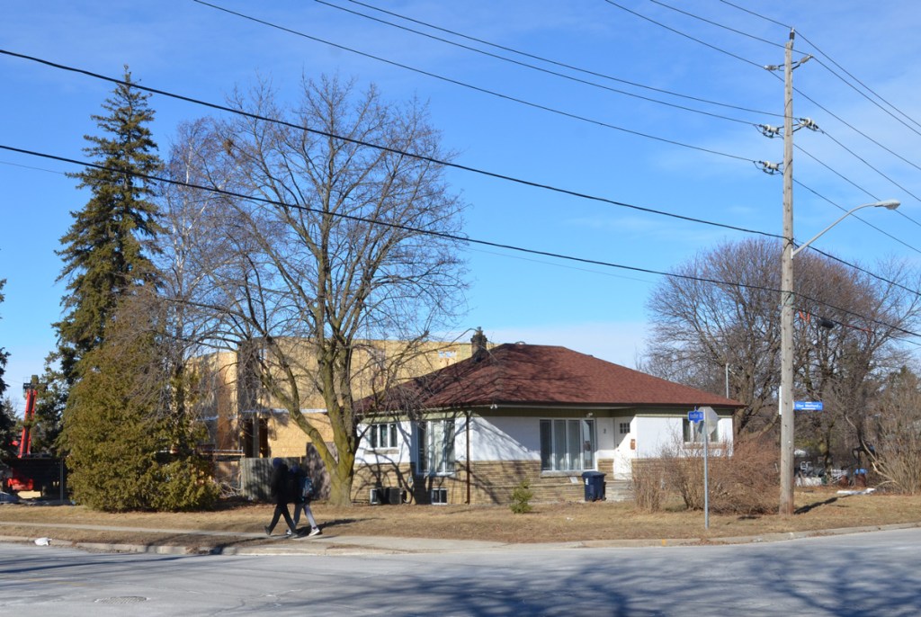 a house in a residential neighbourhood being renovated