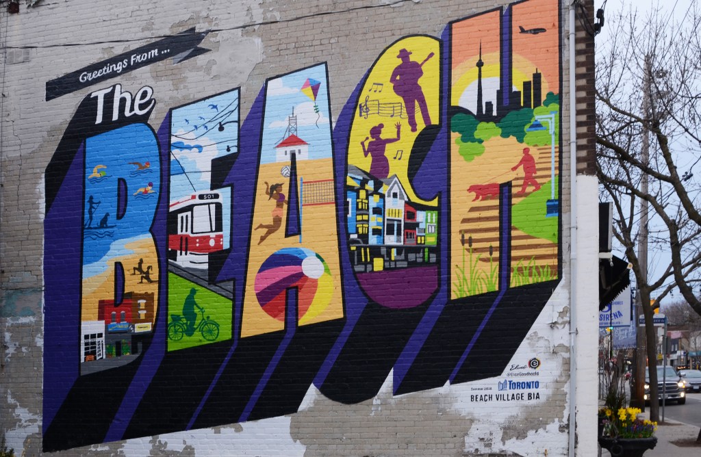 mural, Greetings from the Beaches by Elise Goodhoofd