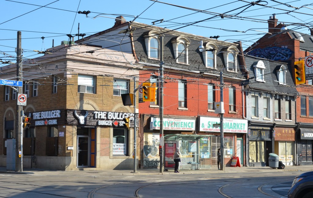 northeast corner of Adelaide and Queen East