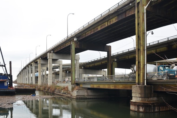 from 2015, photo of Gardiner along the north shore of the Keating channel