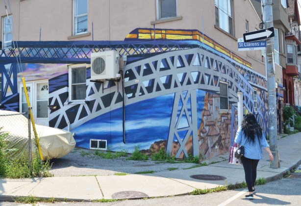 mural on the corner of a building