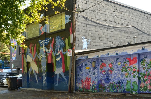 murals in an alley