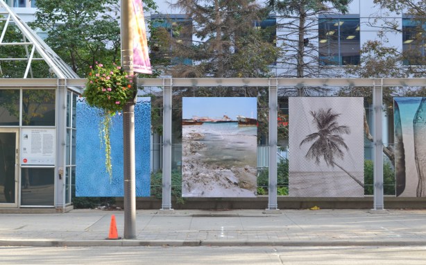 three large photographs, part of Future Perfect, an installation by Nico Krebs and Taiyo Onorato, 