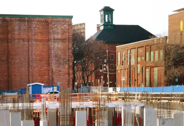 construction near the distillery district