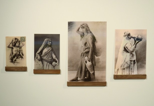 4 pictures based on old postcards of Muslim women, project by Leila Fatemi