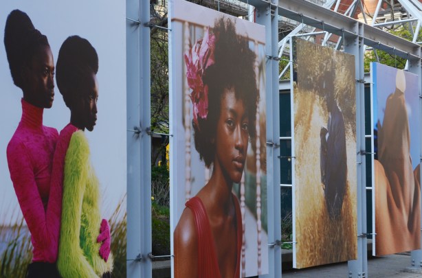 outdoor exhibit, portraits of black people, King St West, by Tyler Mitchell