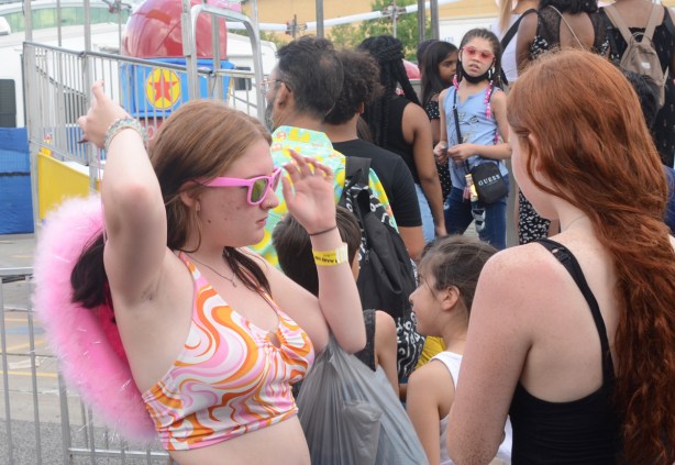 young people at the cne midway